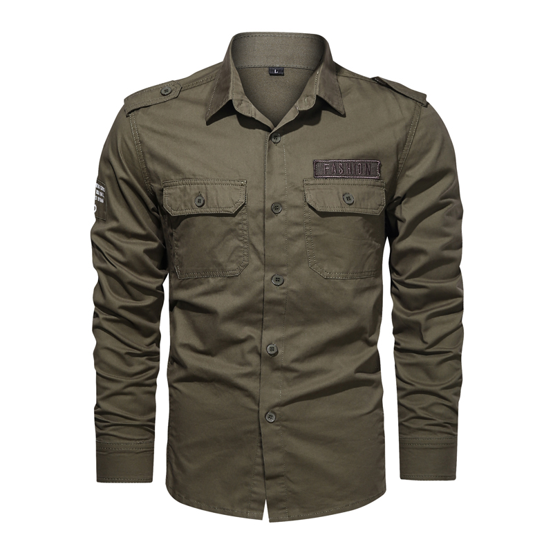 Kemeja Kargo untuk Pria Kemeja - Tactical Military Shirt Cargo ulasan dan harga