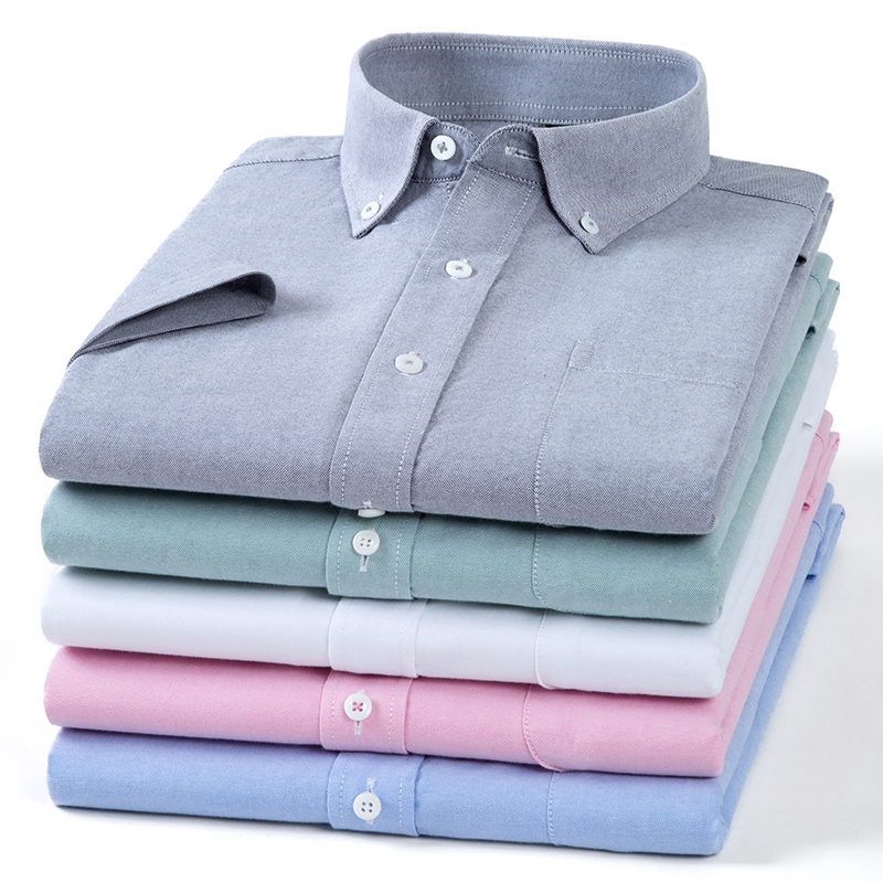 Kemeja lengan pendek pria, mus - Oxford Cotton Casual Shirt Business ulasan dan harga