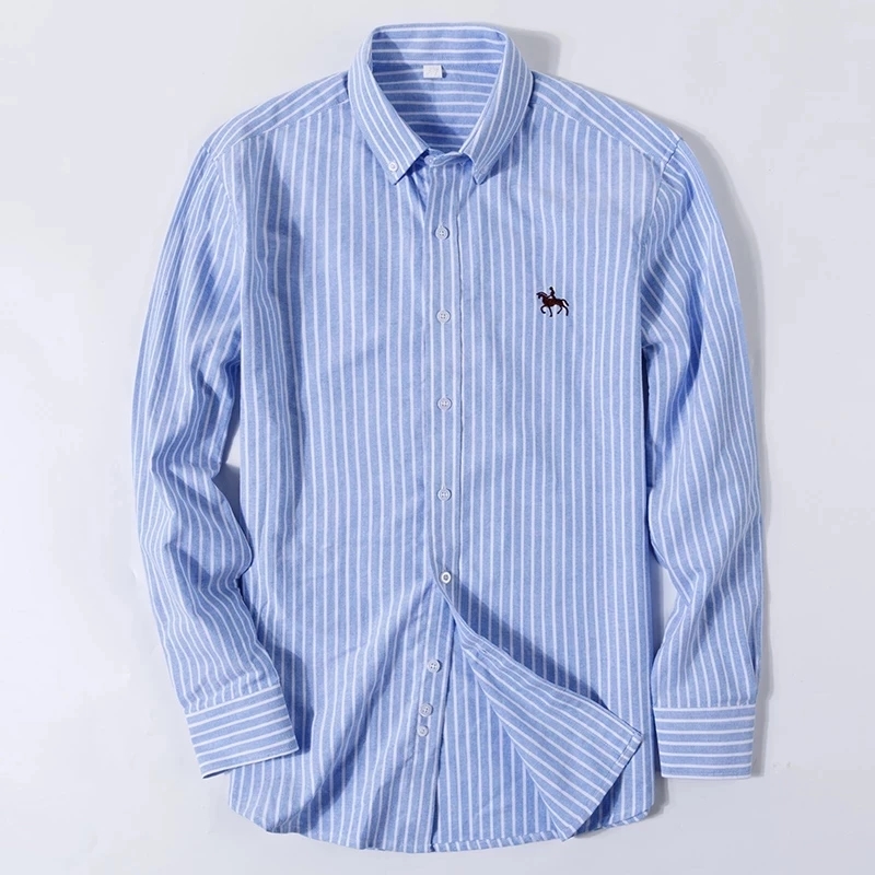 S-6XL kemeja Oxford untuk pria - Oxford Cotton Casual Shirt Business ulasan dan harga