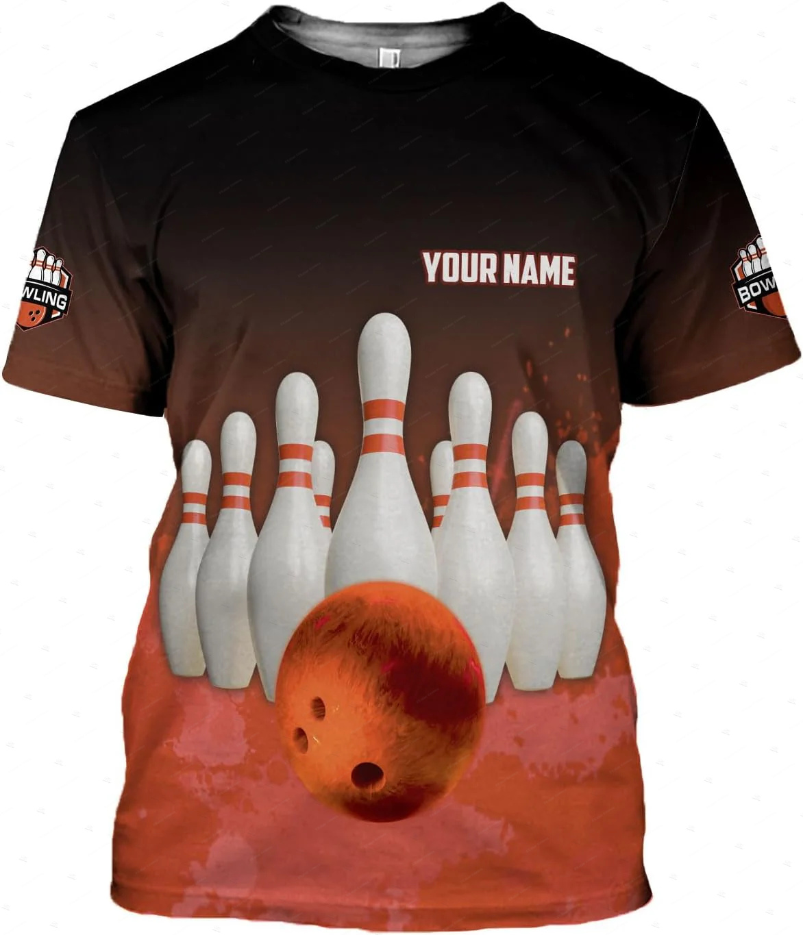 Nama Kustom Gradien Bowling Ap - Short Sleeve Bowling Shirt Retro ulasan dan harga