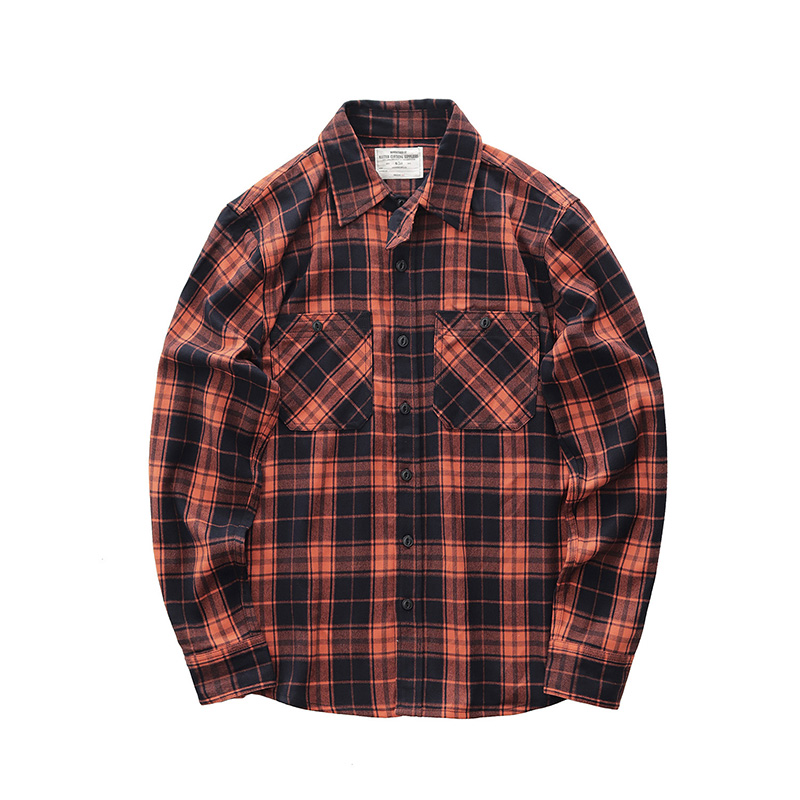 Kemeja Kargo Kotak-kotak Kerah - Flannel Plaid Shirt Heavy Weight ulasan dan harga