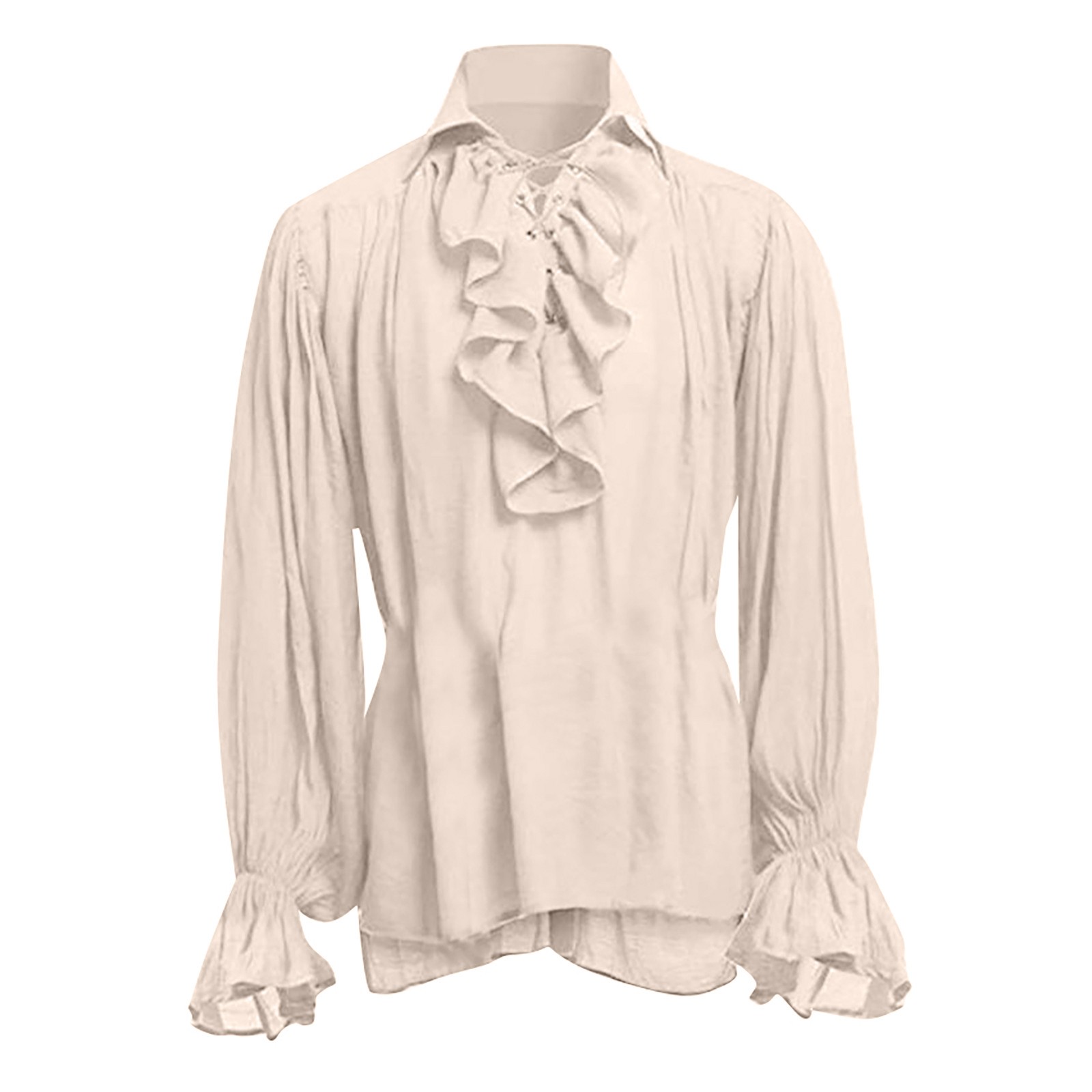 Kaus Bajak Laut Berenda Hallow - Medieval Gothic Lace Up Pirate Shirt ulasan dan harga