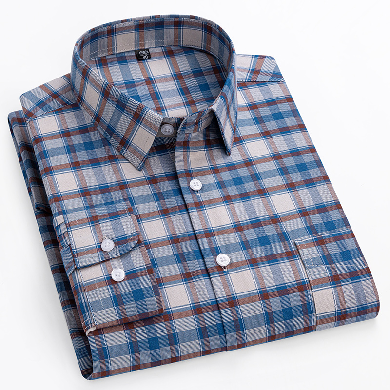 Kemeja lengan panjang ekstra b - Oxford Cotton Casual Shirt Business ulasan dan harga