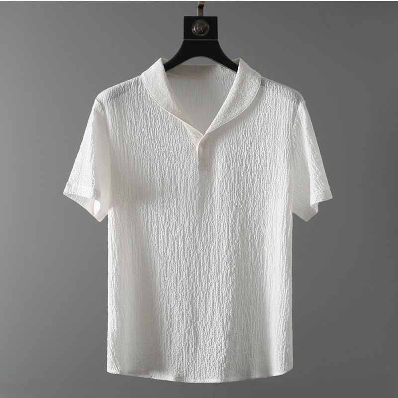 Setelan Linen Sutra Es Dua Pot - Mens Linen Shirt Long Sleeve ulasan dan harga