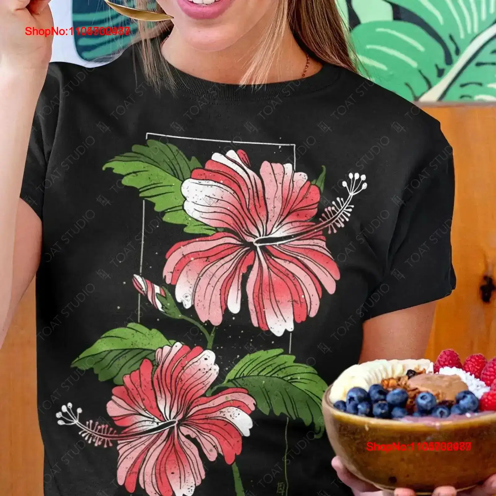 Kaos Bunga Hibiscus Motif Flor - Vintage Hawaiian Floral Shirt ulasan dan harga